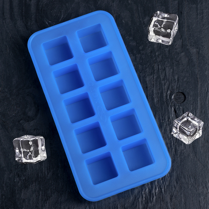 Форма для льда 20x10 см "Кубики", h=2,2 см, цвет МИКС 