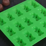 Форма для мармелада 18х2 см "Медвежата", 15 ячеек, цвета МИКС  - фото 3