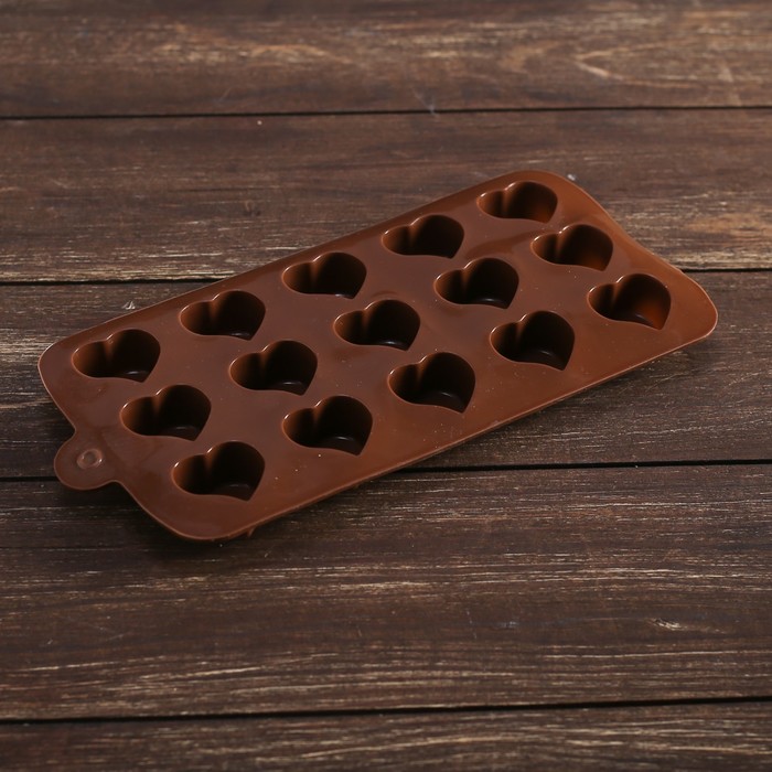 Набор для приготовления темного шоколада "Сердце" 
