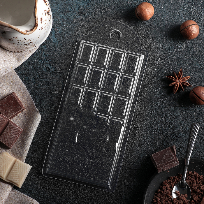 Форма для шоколада 7×15×1 см "Шоколад горячий" 