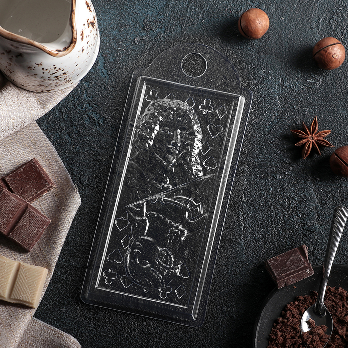 Форма для шоколада 7×15×1 см "Карта (Дама/Король)" 