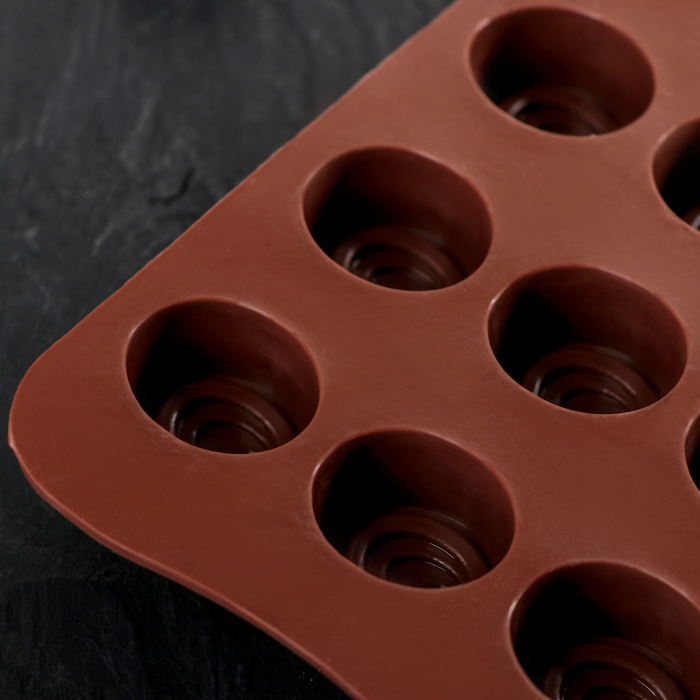 Форма для льда и шоколада "Шоколадное удовольствие", 15 ячеек 