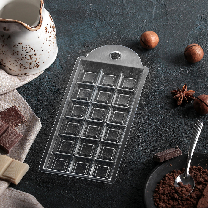 Форма для шоколада 7×15×1 см "Шоколад традиционный" 