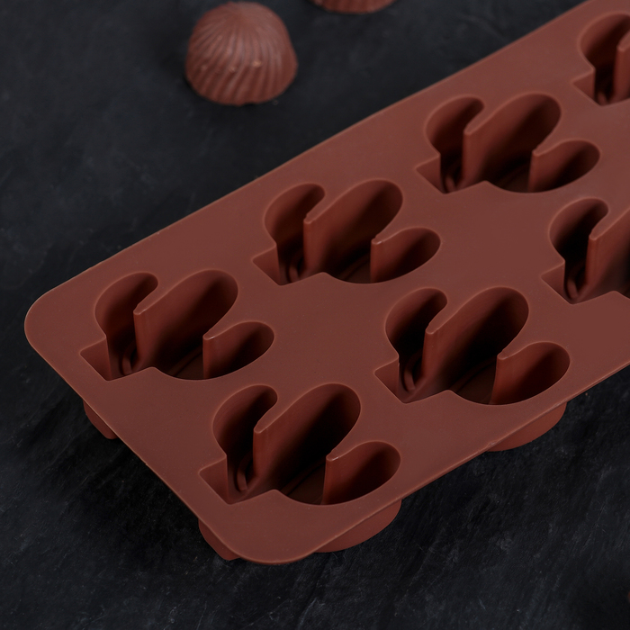 Форма для льда и шоколада 22,2x10,5x2 см "Кактус", 8 ячеек 