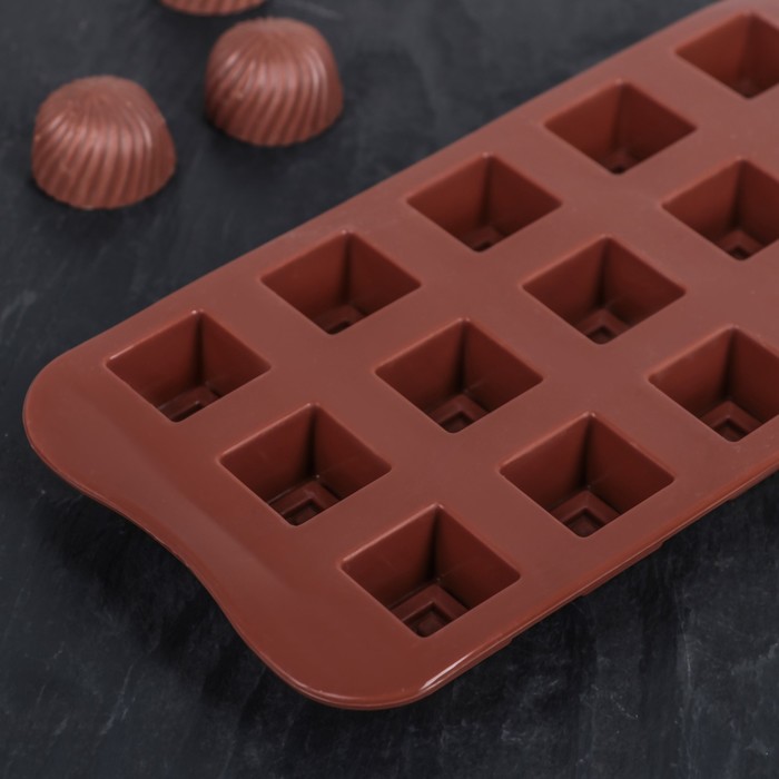 Форма для льда и шоколада "Конфетка", 15 ячеек 