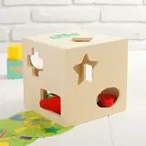 Сортер бизикуб деревянный "Фигуры" (10 деталей) 