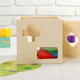 Сортер бизикуб деревянный "Фигуры" (10 деталей)  - фото 2