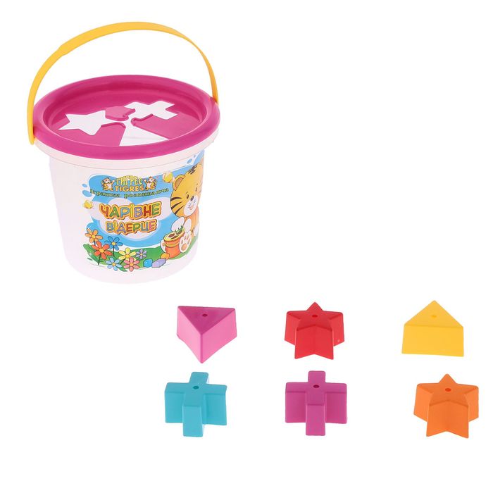 Развивающая игрушка с сортером «Волшебное ведёрко», 8 элементов, цвета МИКС 