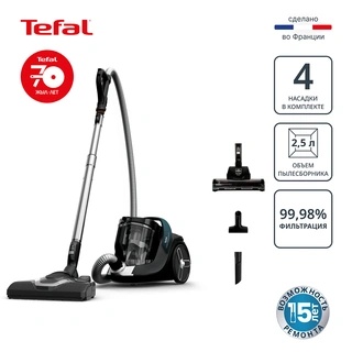 Пылесос с контейнером Tefal X-Trem Cyclonic Effitech TW7C71EA