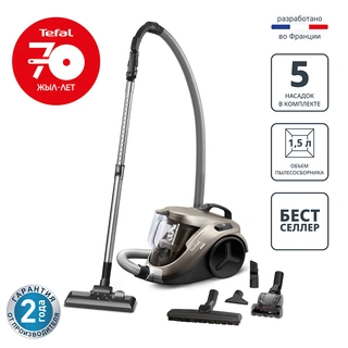 Пылесос с контейнером для пыли Tefal Compact Power TW3786RA