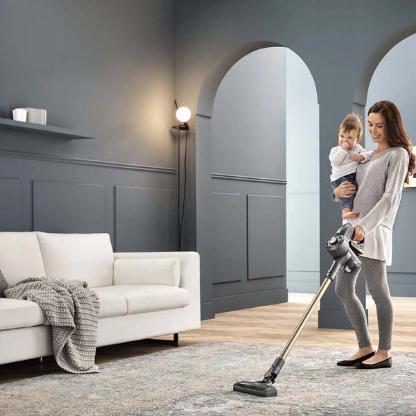 Вертикальный пылесос Delonghi XLM408.DGG Darkgy/Gold - фото 7