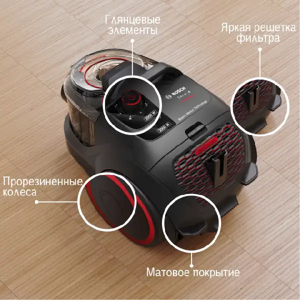 Пылесос Bosch BGS21WPOW - фото 12