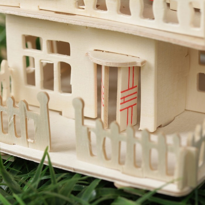 Конструктор деревянный 3D "Двухэтажный коттедж" 