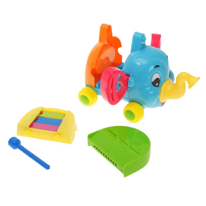 Развивающая игрушка «Слоник» 5 в 1, звуковые эффекты, подвижные элементы 