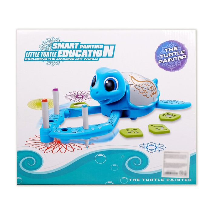 Обучающая игрушка «Рисующая черепаха» с фломастерами и трафаретами, цвета МИКС 