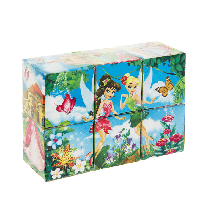 Кубики «Принцессы» картон, 6 штук 
