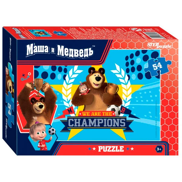 Пазл Step Puzzle Пазлы "Маша и медведь", сет. 54 эл.