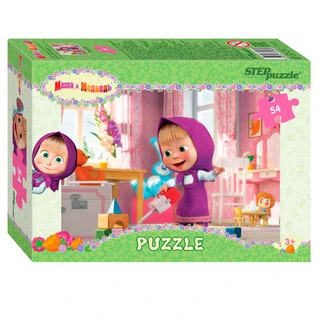 Пазл Step Puzzle Пазлы "Маша и медведь", сет. 54 эл.