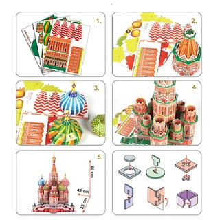 Пазл CubicFun Собор Василия Блаженного (Россия) MC093h