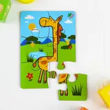Пазл 6 элементов «Жираф», элемент: 4,7 × 5 см  - фото 2