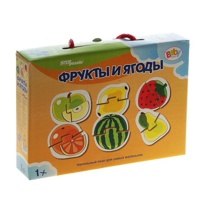 Напольный пазл-мозаика «Фрукты и ягоды» (Baby Step) (малые) 