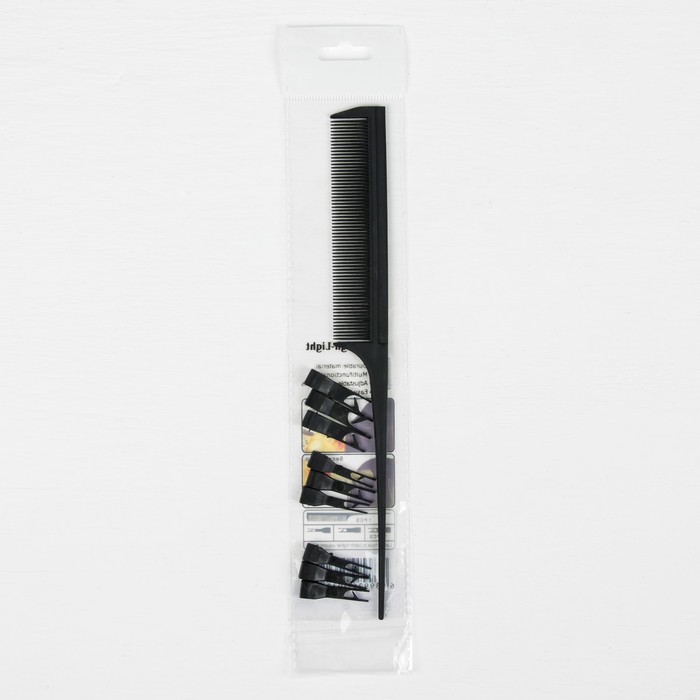 Расчёска для мелирования, со съёмными крючками, цвет чёрный 