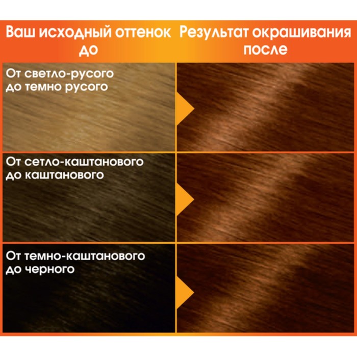 Краска для волос Garnier Color Naturals, тон 6.41, страстный янтарь 