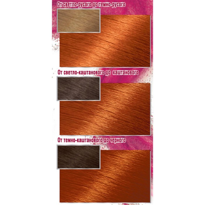 Краска для волос Garnier Color Sensation «Роскошный цвет», тон 7.40, янтарный ярко-рыжий 