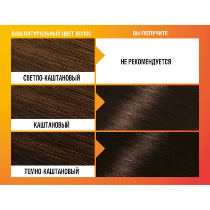 Краска для волос Garnier Color&Shine, без аммиака, тон 4.0, каштановый 