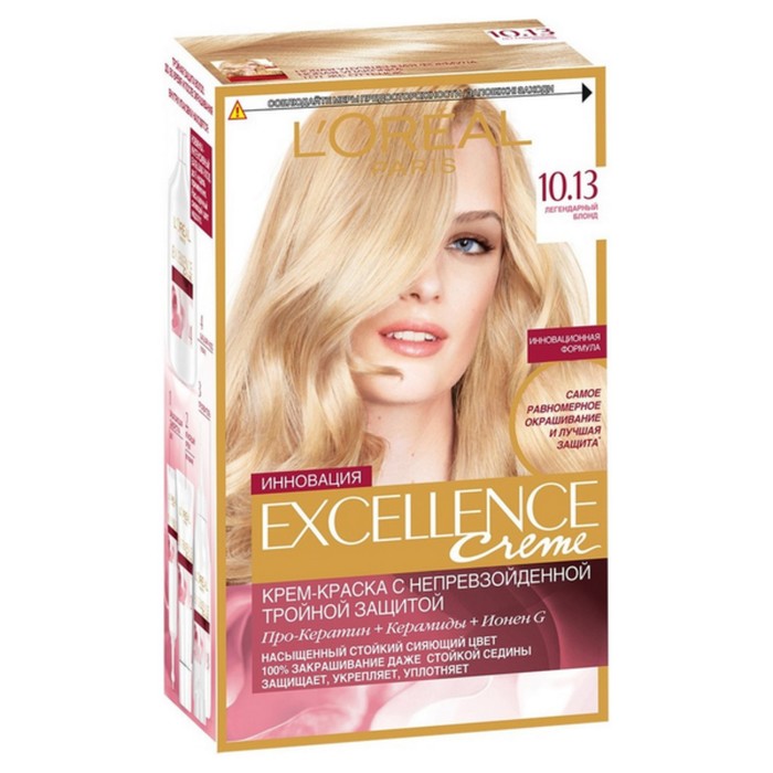 Краска для волос L'Oreal Excellence, тон 10.13, Легендарный блонд 
