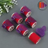 Бигуди велюровые, с крабом, d = 4 см, 6 шт, цвет МИКС 