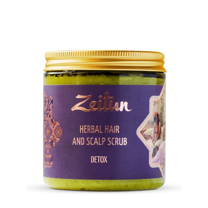 Травяная маска для волос Zeitun «Детокс со скрабирующим эффектом», 250 мл 