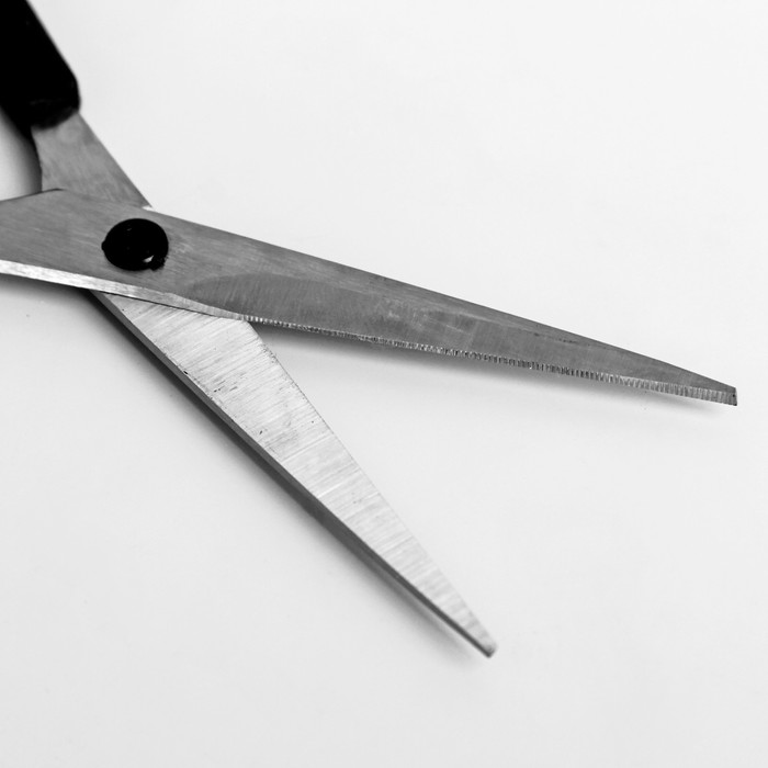 Ножницы парикмахерские с упором, лезвие - 5,5 см, цвет чёрный, Н-045-01 