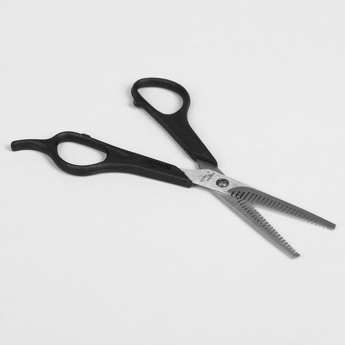 Ножницы парикмахерские филировочные, с упором, двусторонние, лезвие 5,5 см 