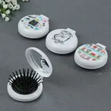 Расчёска массажная, складная, с зеркалом, цвет МИКС  - фото 3