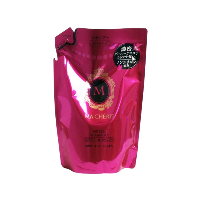 Бессиликоновый шампунь для волос Shiseido Ma Cherie для придания объема с цветочно-фруктовым ароматом, дойпак, 380 мл 