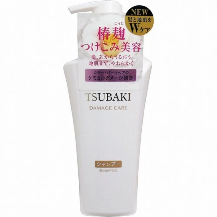 Шампунь для поврежденных волос Shiseido Tsubaki DaMage Care с маслом камели, 500 мл 