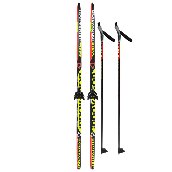 Комплект лыжный БРЕНД ЦСТ Step 160/120 (+/-5 см), крепление 0075 мм, цвет МИКС 