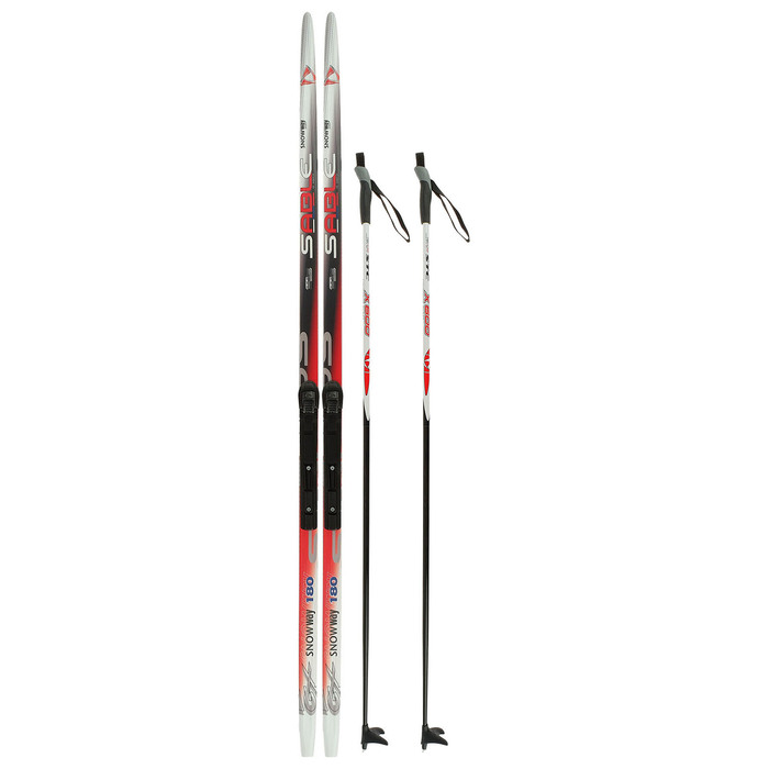 Комплект лыжный БРЕНД ЦСТ 180/140 (+/-5 см), крепление SNS, цвет МИКС 