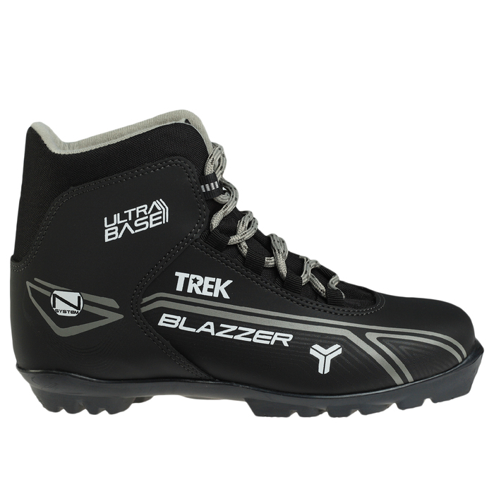 Ботинки лыжные TREK Blazzer NNN ИК, цвет чёрный, лого серый, размер 45 