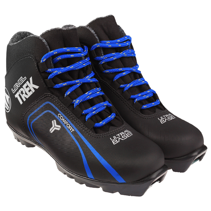 Ботинки лыжные TREK Level 3 NNN ИК, цвет чёрный, лого синий, размер 36 