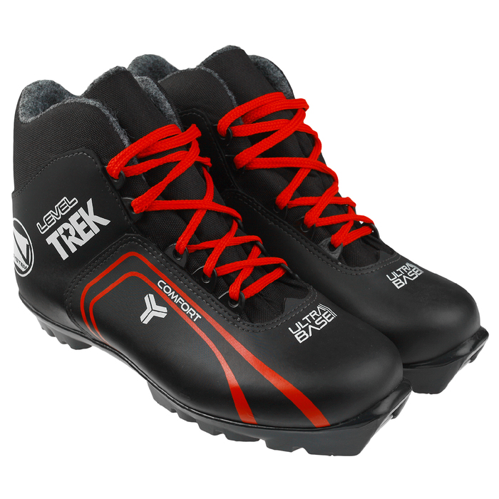 Ботинки лыжные TREK Level 2 NNN ИК, цвет чёрный, лого красный, размер 43 