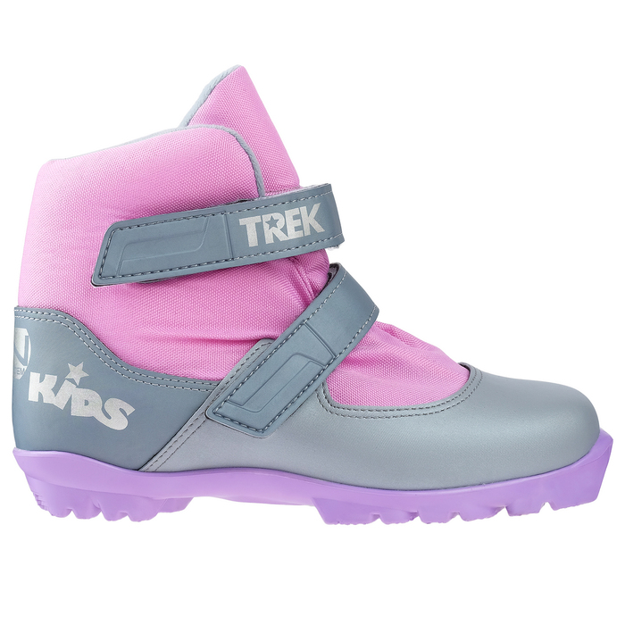 Ботинки лыжные TREK Kids NNN ИК, цвет металлик, лого серебро, размер 36 