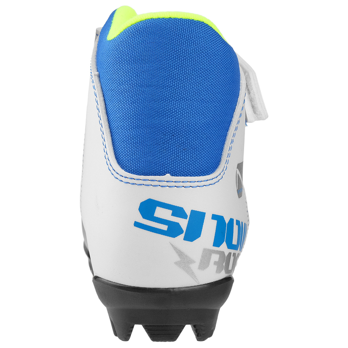 Ботинки лыжные TREK Snowrock NNN 2 ремня, цвет белый, лого синий, размер 28 