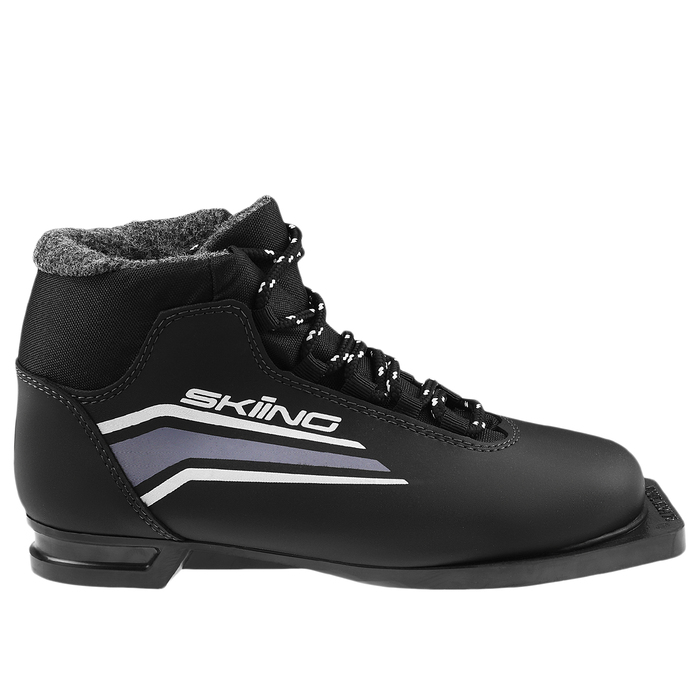 Ботинки лыжные TREK Skiing1 N75 ИК (чёрный, лого серый), размер 38 
