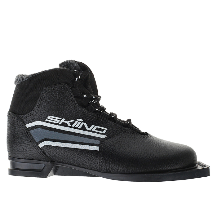 Ботинки лыжные ТРЕК Skiing НК NN 75, цвет чёрный, лого серый, размер 38 