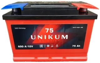 Аккумулятор Unikum 6СТ 75Ah -/+ 