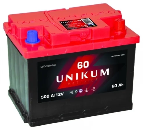 Аккумулятор Unikum 6СТ 60Ah -/+ 
