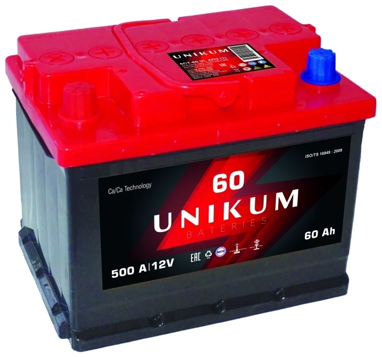 Аккумулятор Unikum 60Ah (+/-) 
