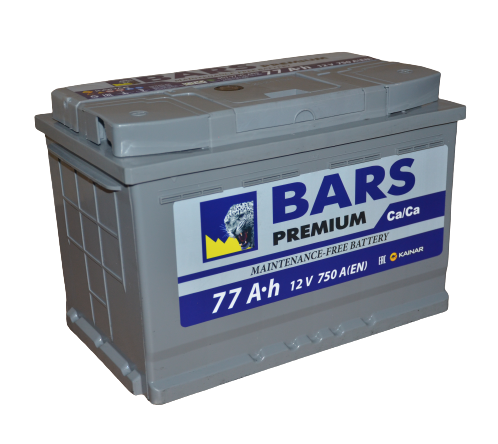Аккумулятор Bars Premium 77 Ah 750 А 